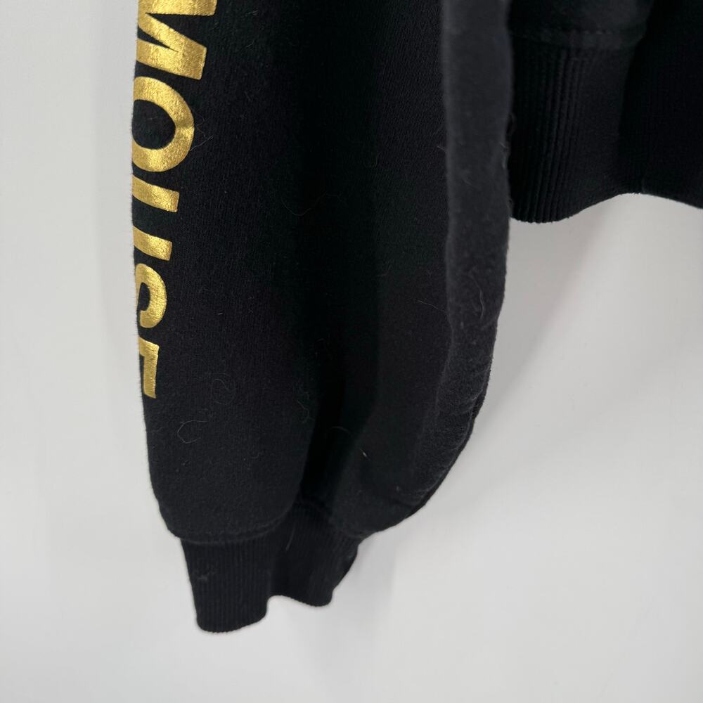 Disney Mickey & Friends Mouse Sweatshirt Juniors SZ Medium Sequin Hoodie Black - Picture 10 of 15
